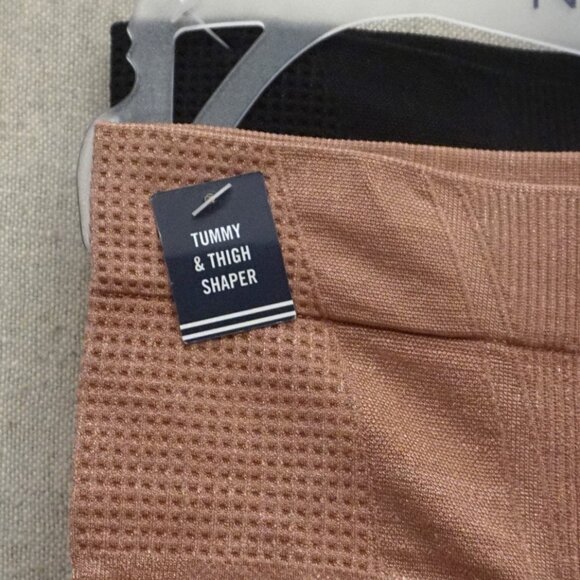 Nautica Intimates Rose and Black 2 Pair Tummy and Thigh Shaper Women’s Small - Picture 2 of 6